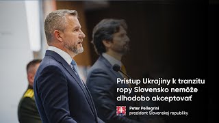 Prístup Ukrajiny k tranzitu ropy Slovensko nemôže dlhodobo akceptovať [upl. by Asilad548]