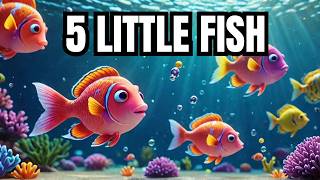 Five Little Fish Song for Kids  MustWatch Animated Fun Nursery Rhymes amp Kids Music [upl. by Ikim510]