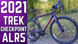 Ready for Adventure  2021 Trek Checkpoint ALR 5 Aluminum Gravel Bike Review and Weight [upl. by Eicnan822]