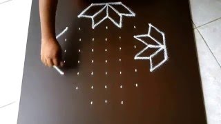 Simple 9 dots kolam [upl. by Akitahs]