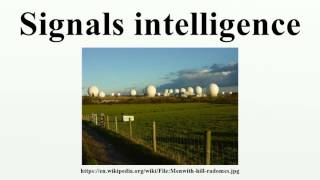 Signals intelligence [upl. by Tivad]