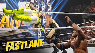 The LWO vs Bobby Lashley amp The Street Profits WWE Fastlane 2023 highlights [upl. by Onitnevuj552]