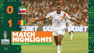 HIGHLIGHTS  Equatorial Guinea🆚 Guinea  TotalEnergiesAFCON2023  Round of 16 [upl. by Yblocaj766]