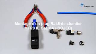 Câbler un connecteur enfichable RJ45 MFP8 IE Cat6A  Telegärtner [upl. by Eetse]