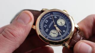 A Lange amp Sohne 1815 Flyback Chronograph 414031 Watch Review [upl. by Aihsenod805]