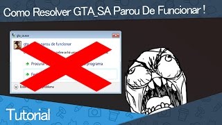 Como Resolver Erro GTA SAexe Parou De Funcionar  Método através da linguagem [upl. by Anaihr]