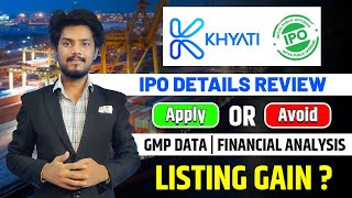 Khyati global ventures limited IPO Reviews  GMP Data  Listing Gain Price amp Date  Khyati IPO 4 Oct [upl. by Imray]