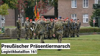 Preußischer Präsentiermarsch beim Logistikbataillon 161  genialer Ton  Heeresmusikkorps Hannover [upl. by Newel]