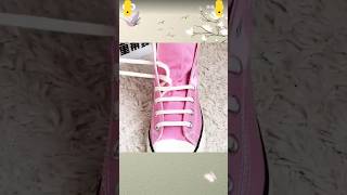 Shoes lace style lacing tricks for girls shorts shortvideo shoeslaceshort [upl. by Sverre894]