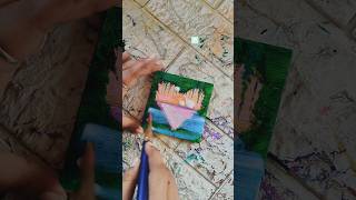 Nature painting on a mini canvas viral shorts art painting [upl. by Jodi20]