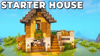 Minecraft Simple Starter House Tutorial [upl. by Aserehc]