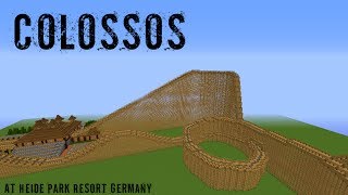 Minecraft Roller Coaster Colossos at Heide Park Resort Germany HD [upl. by Devland]