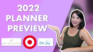 2022 Planner Preview Target Planner Shopping  Day Designer Blue Sky Wit And Delight [upl. by Lacombe]