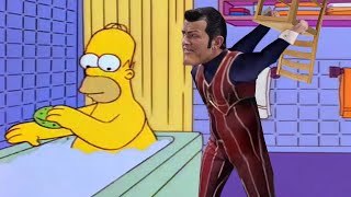 Homer Simpson vs Robbie Rotten with a Chair [upl. by Ilenay]