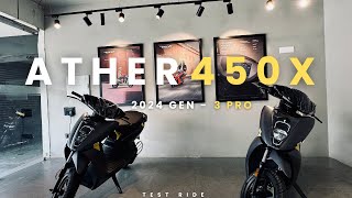 2024 ATHER 450X GEN 3 PRO  Test ride  First impression [upl. by Junji]