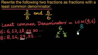 Finding common denominators Hindi  Class 6 India  Khan Academy [upl. by Geis]