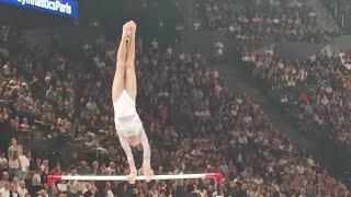 Kaylia Nemour ALG  🥉 14100 Uneven Bars Final  Paris World Cup 2023 [upl. by Chery883]