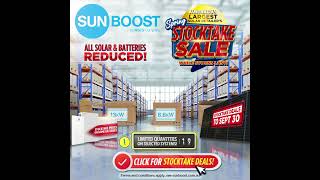 Sunboost Stocktake Sale – Hurry Ends September 30 [upl. by Schonthal501]