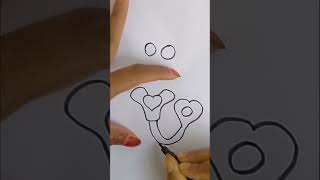 Drawing stethoscope Drawing for kidsdrawingtips drawing kidsart easy drawing [upl. by Olimac]