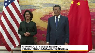 Raimondo Says Predictable Regulations in China Needed [upl. by Love]