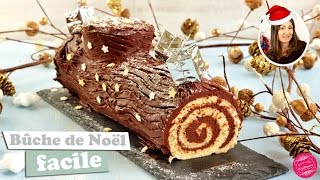 BUCHE de NOEL ROULEE au CHOCOLAT FACILE et RAPIDE [upl. by Carpenter]