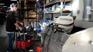 2015 Evinrude ETec 25hp 20in 2 stroke Remote outboard boat motor [upl. by Jarrow]