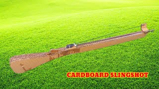 Diy Cardboard Gun  How to make slingshot  Very simple [upl. by Barbi652]