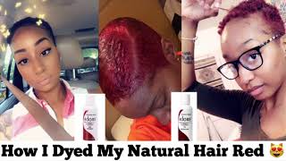 How I Dyed My Natural Hair Red  Adore Crimson  Intense Red Jet Black [upl. by Annas]