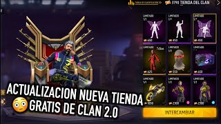 LLEGAN NUEVOS EMOTES Y SKINS GRATIS PARA LA TIENDA DE CLAN 20 a FREE FIRE LATAM 😱 actualizacion [upl. by Anoirtac250]