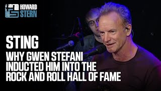 Sting on Gwen Stefani Inducting Him Into the Rock amp Roll Hall of Fame 2016 [upl. by Nwahs253]