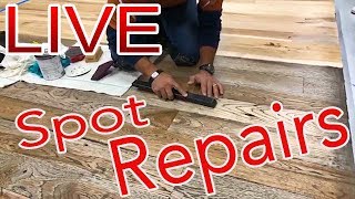 Spot Repairs LIVE on Wood Floors by Lenny Hall of NWFA with Scraper [upl. by Eimat]