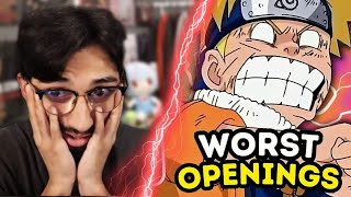 Picking the WORST anime opening for each series was impossible REACTION [upl. by Annanhoj613]