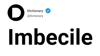 Imbecile Meaning In English [upl. by Perdita]