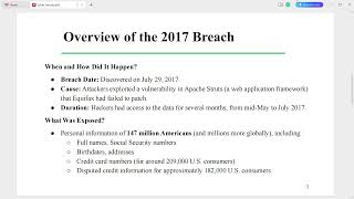 The 2017 Equifax Data Breache case [upl. by Rosalind]