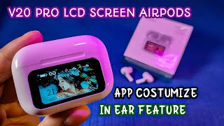 V20 PRO LCD SCREEN TWS AIRPODS UNBOXING V20 PRO AIRPODS UNBOXING [upl. by Eikcir]