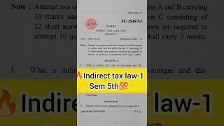 Bcom Indirect tax law1 💯important and 💥 predictable questions 💯exam shorts aim short upsc [upl. by Stoddart]