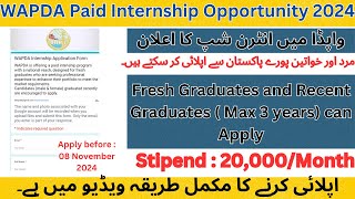 WAPDA Internship Programme 2024  Paid Internship for Fresh Graduates – Apply Now [upl. by Quickel]