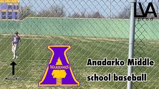 Anadarko Middle School Baseball vs Carnegie Wildcats [upl. by Dnalyr]