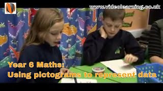 Year 6 Maths KS1 Lesson Observation Using Pictograms To Represent Data [upl. by Aikrahs]