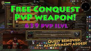 Free Conquest Weapon Quest removed Achievement added [upl. by Gillead]