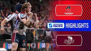 HIGHLIGHTS  CRUSADERS v REDS  Super Rugby Pacific 2024  Round 11 [upl. by Verdie367]