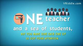 Thank you Teacher for Inspiring Me  Teachers Day Greetings E Card Video Animated Speech Wordings [upl. by Bobina497]