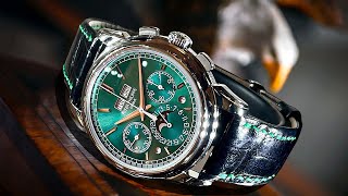 Patek Philippe Green Dial Chronograph In Titanium [upl. by Eurd949]