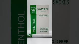 Honeyrose MENTHOL Herbal Cigarettes Uses All Natural Herbs 100 Nicotine Tobacco FREE herbal reel [upl. by Nagek]