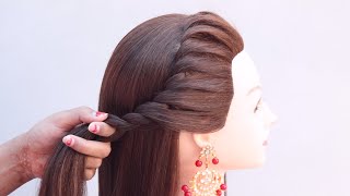 fancy summer wedding hairstyle for lehenga [upl. by Luckin]