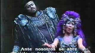 Final scene  Luciano Pavarotti amp Maria Chiara from Verdis Aida [upl. by Atiuqrehs]