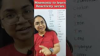 Reactivity Series in 1 minute  Mnemonic to learn Reactivity Series [upl. by Massey]