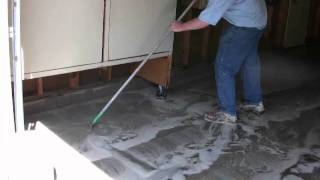 Painting a Garage Floor Part 5 Using a Razor Scraper [upl. by Alleoj453]