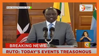 President Ruto addresses the Nation after protesters storm Parliament [upl. by Dnomse]