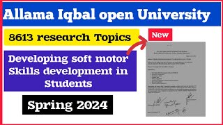 8613 research project topics spring 2024  Maria Saleem [upl. by Angelika]